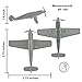 TimMee WW2 Fighter Ace Planes - Gray 9pc Plastic Army Men Airplanes USA Made