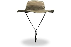 Safari Hat Men - Fishing Hats Windproof UPF50+ UV Protection Bucket Beach...