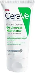 CeraVe, Espuma Cremosa de Limpeza Hidratante, com Ácido Hialurônico