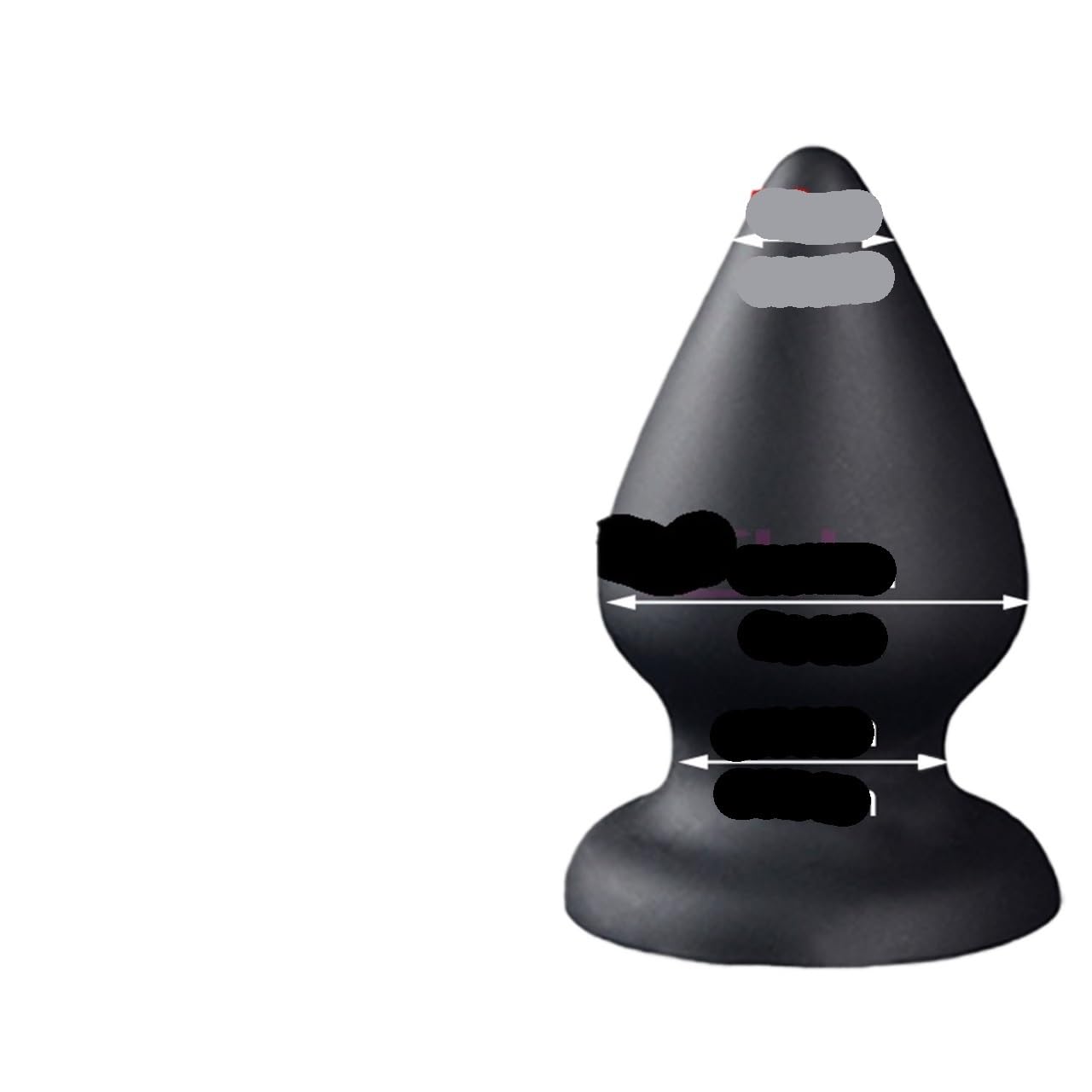 4-10.5cm Huge Anal Plug Soft Silicone Anal Dildo with Suction Cup Big Butt Plug Dilator Adult Anal Sex Toys for Women Butplug(Black XL)
