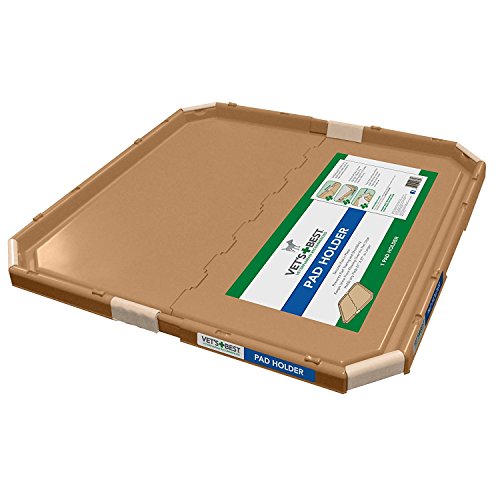 vet's best dog pad holder | portable tray for pet training and puppy pads | protection against pad leakage, bunching, and shredding | fits pads 21 x 21 inches or larger