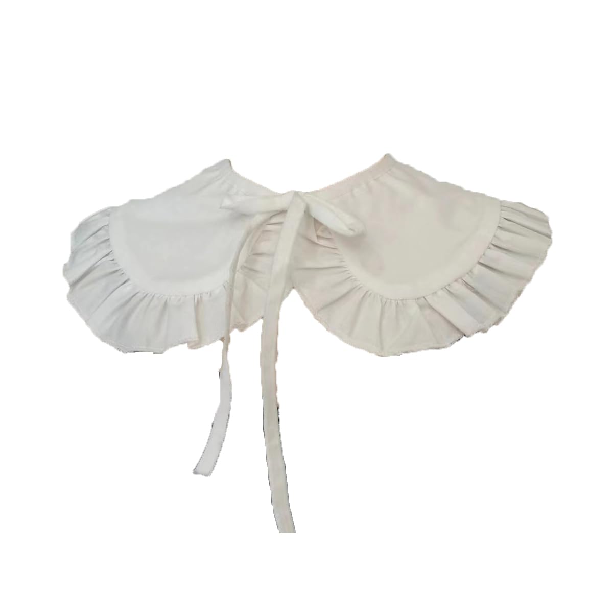 Mavikim Renaissance Pleated Ruffle Collar Lolita Mini Shawl Detachable Victorian Court Costume, Style05-white