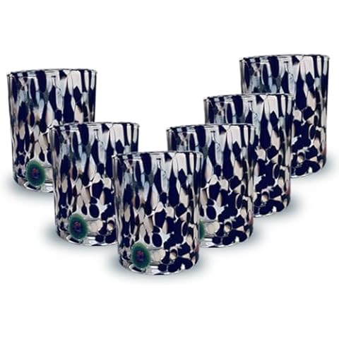 Elegant Hand-Blown Murano Glass Water Glasses Cover