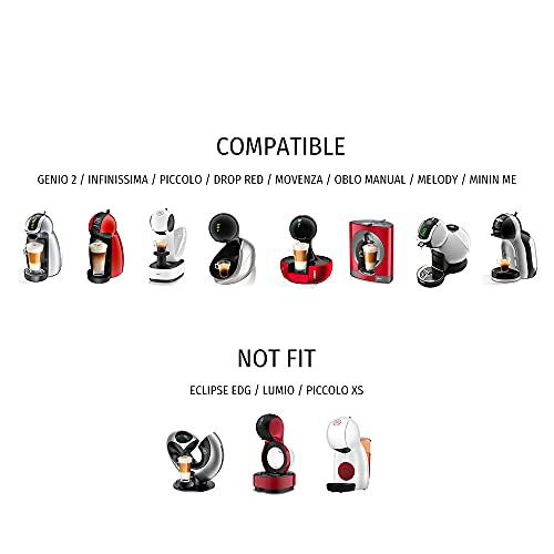 6 Pack D0Lce Gusto Refillable Capsules, Reusable Capsules Pods Compatible With Mini Me, Genio, Piccolo, Esperta And Circolo (Black) #TOP5