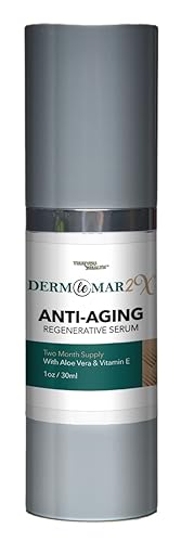 Derm Le Mar 2x Suero regenerativo antienvejecimiento - Suministro para 2 meses - Fórmula mejorada rica en nutrientes para nutrir la piel y promover