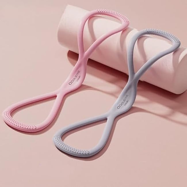 Resistance Bands, Figure 8 Exercise Bands for Women Men, Resistance Band for Working Out, Yoga Gym Fitness Pulling Rope with Handles, Safe, Ease of Use