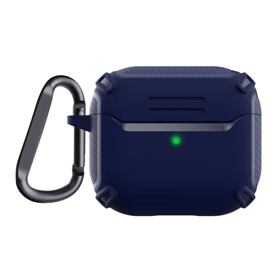 Coverzone Airpods Pro/Pro 2 ve 3.Nesil Uyumlu Kulaklık Kılıfı - Dayanıklı Fundamental Toz ve Kirden Koruyan Kılıf (Lacivert, Airpods 3.Nesil)