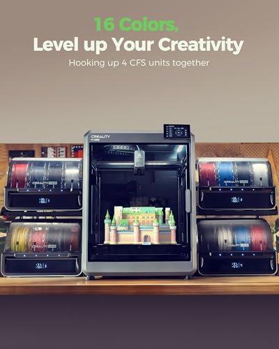 Creality CFS Multi-Color Filament System Supports 16 Colors Printing Automatic Mapping Switching Moisture-Resistant Filament Storage Compatible with K2 Plus 3D Printer