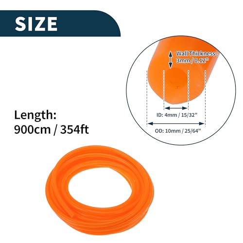 Tuyau de vide automobile orange pour réparer les lignes de dépression poreuses 4mm 100m