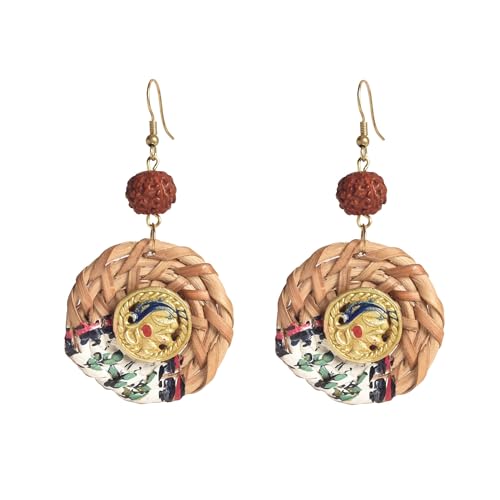 Image of Royal Queen & Empress Handcrafted Tribal Dhokra Earrings Collection for Women - Statement Ethnic Designs in Multiple Colours