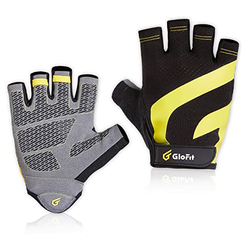 Glofit Workout Gloves for Men Women, Weight Lifting Gloves Lightweight Breathable Fingerless Gym Gloves for Weightlifting, Fitness, Training, Cycling (Medium)