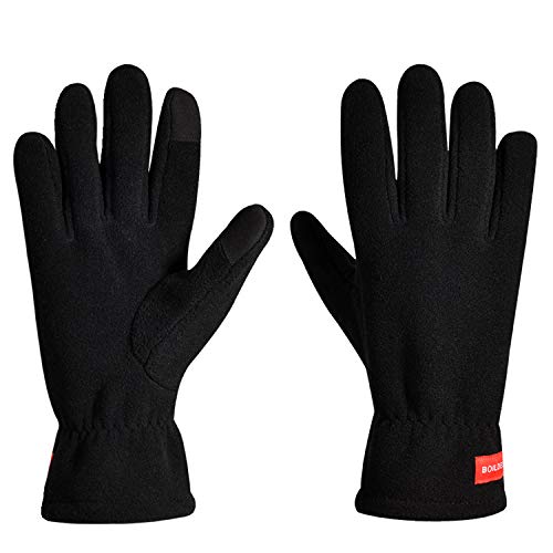 Eroilor Guantes de Running para Deportes Ligeros, Guantes de Invierno con función de Pantalla táctil - Negro - Large/X-Large