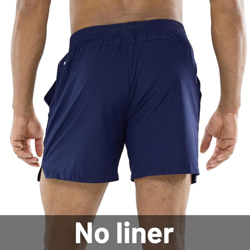 Image of MIER Men's Workout Running Shorts Lightweight Active 5 Inches Shorts with Pockets, Quick Dry, Breathable