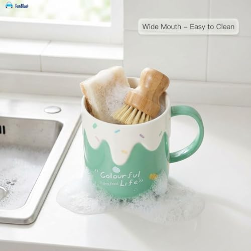 Image of FunBlast Milk Mug for Kids - 420 Ml; Unbreakable Mug for Kids, Milk Mugs for Kids Unbreakable - Milk Drinking Cup for Kids (Seagreen)