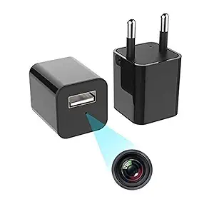 Dr Vision Charger Camera for Home, Charger Adapter CCTV with Mobile Viewing & Night Vision 1080P Mini Lamp IR CCTV Home Security Plug & Play Charger Camera