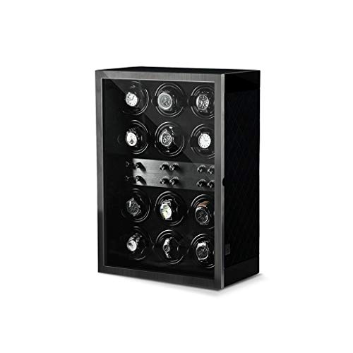 Preisvergleich Produktbild Premium Automatischer Uhrenbeweger Uhrenbox, Uhrenvitrine Und LED Beleuchtung, Flüsterleise Motor Uhrenbox (Size : 12)