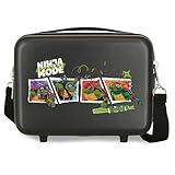 NICKELODEON Joumma Ninja Turtles Nececer Adaptable Negro 29x21x15 cms Rígido ABS 9,14L 0,8 kgs