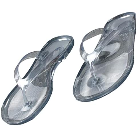 Dianzan Flip Flops Summer Jelly Flip-flops Women Anti-slip Flat Slippers Transparent Bath Slippers Beach Thong Sandals Cover