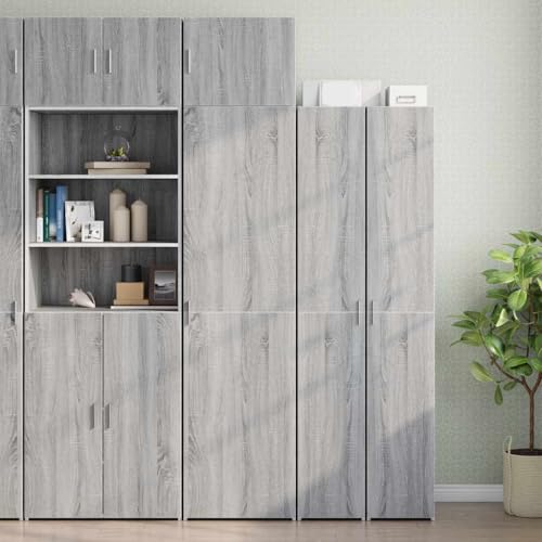 QZZCED Armario de Almacenamiento Estrecho con 2 Puertas, Estantería Alta Multiusos para Hogar, Oficina o Dormitorio, Mueble Organizador con Compartimentos y Diseño