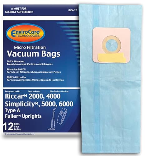 EnviroCare Replacement Micro Filtration Vacuum Cleaner Dust Bags made to fit Carpet Pro Uprights CPU 12 Pack