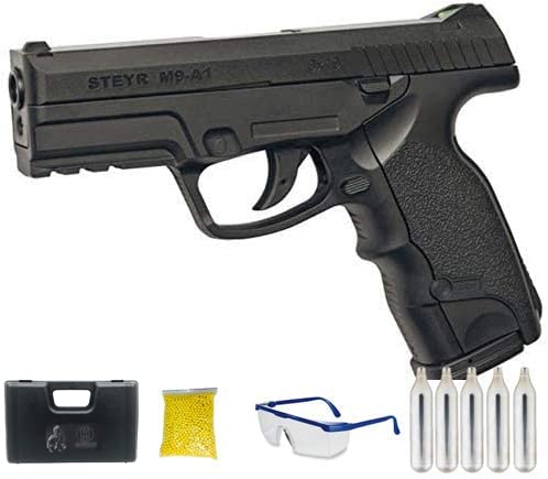 ASG STEYR M9-A1 CO2 - Pistola de Airsoft Calibre 6mm (Arma Aire Suave de Bolas de plástico o PVC). Sistema: CO2.