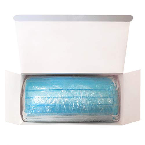 Disposable Blue Face Masks Protective 3 Ply Breathable Triple Layer Mouth Cover with Elastic Earloops (Pack of 100) - Image 7