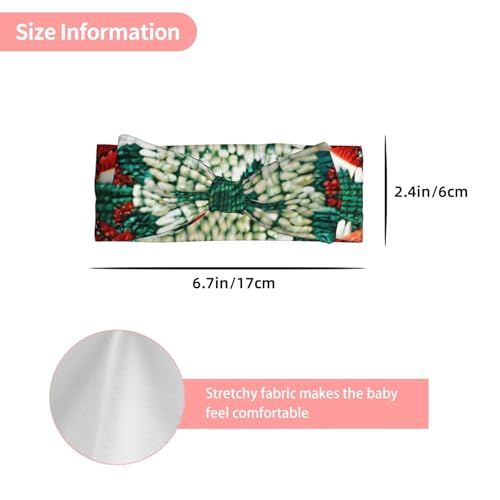 Woolen Fabric Pattern Baby Bow Headband, Soft Baby Bow Hair Accessory For Newborn Babies, *Toddlers, Kids.3