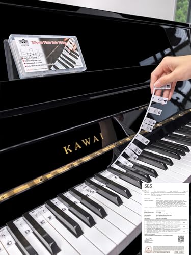 Piano Key Labels Stickers for 88/76/61/54/49/37 Keys