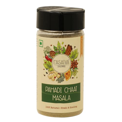Image of Rasatva Pahadi Chaat Masala Powder | 60g | Tangy Indian Spice Mix for Chaat, Fruits, Salads, Snacks, Street Food & Dahi | 100% Natural Chat Masala | No Additives, No Preservatives