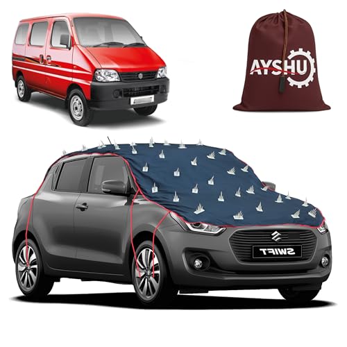 Image of AYSHU Water-Resistant Spike Car Cover for Maruti Suzuki Eeco - Protects from Dogs, Monkeys, Dust, Sunlight & UV - Full Roof Universal Fit