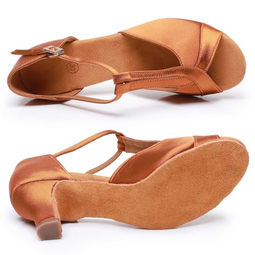 Rosefinch Women's Latin Dance Shoes Satin Professional Ballroom Salsa Wedding Dancing Shoes4