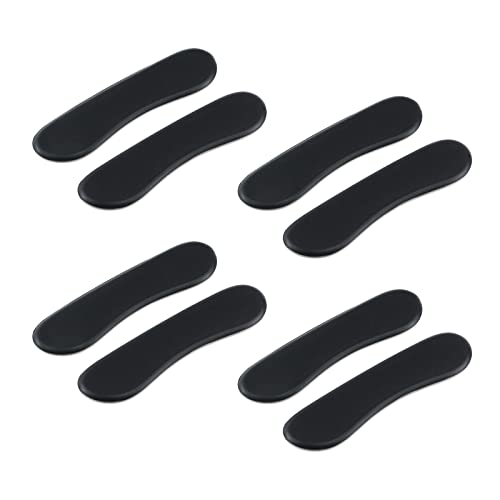HEVSTIL 8-Pack Long Strip Drum Silencers Pads Soft Clear Drum Dampeners Gels Silicone Gel Pads Drum Mute for Drums Cymbals Tone Control(Black)