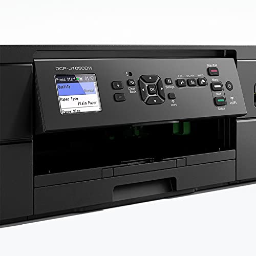 BROTHER DCP-J1050DW - bezprzewodowa drukarka atramentowa kolorowa, 3 w 1 (drukowanie/kopiowanie/skanowanie) | Wi-Fi/USB 2.0/NFC | zdjęcia | atrament w zestawie | wtyczka brytyjska