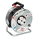 Price comparison product image Brennenstuhl 1195066 Garant S 4 Export Cable Reel 50 m H05VV-F 3G1.5, Silver, Black, 50m
