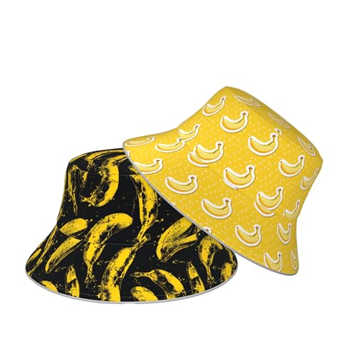 Image of Bucket Hat Double-Side-Wear Reversible Sun Hat Beach Travel Hiking for Women Men