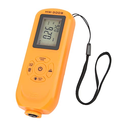 Paint Depth Gauge, Paint Coating Thickness Gauge, Depth Meter, with 3 Units Um Mm Mils, 2 Readings Per Second Maximum Measurement, Precisionmeasuring (Orange) miniatura 4