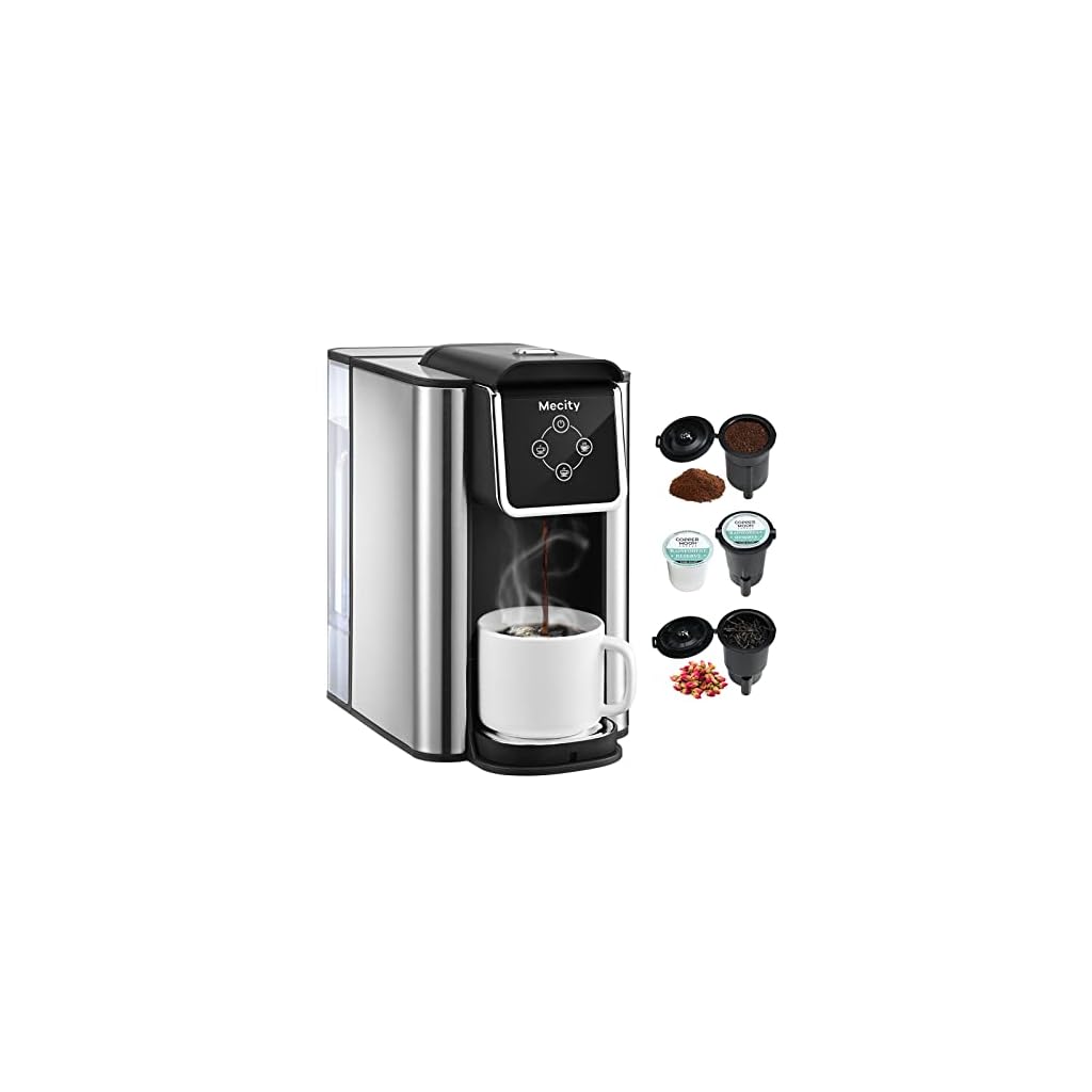 Mecity-Coffee-Maker-3-in-1-Single-Serve-Coffee-Machine-For-K-Cup-Coffee-Capsule-Pod-Ground-Coffee-Brewer-Loose-Tea-maker-6-to-10-Ounce-Cup-Removable-50-Oz-Water-Reservoir-120V-1150W
