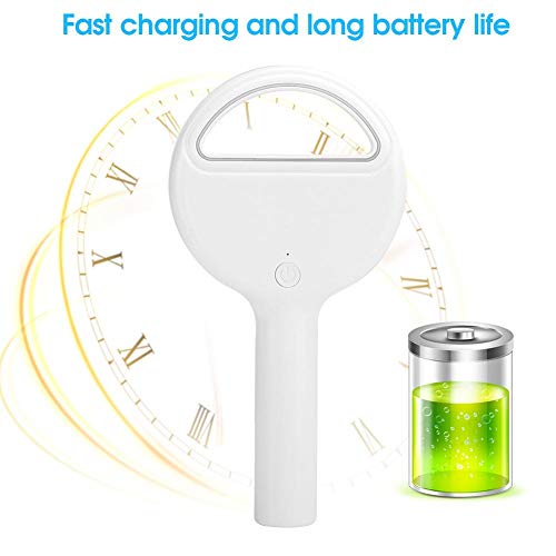 Bladeless Fan, 3-Speed Usb Rechargeable Portable Mini Fan Ultra-Low Noise Adjustable Handheld Personal Fan For Kids, Girls, Women, Men, Travel, Indoor, Outdoor(White) #TOP3