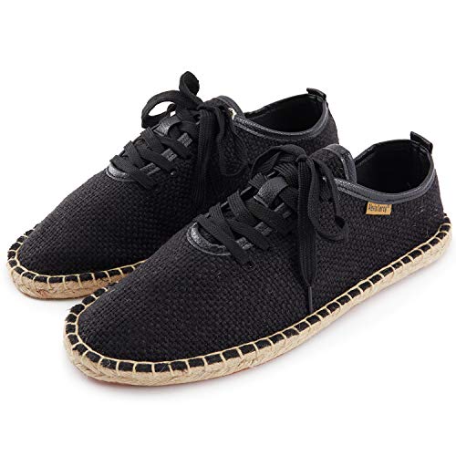 Alexis Leroy Men's Lace Up Canvas Flat Espadrilles2