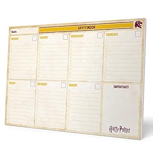 Official Harry Potter Weekly Planner A4 – Harry Potter Calendar – Family Calendar – 54 Tear Off Pages – Desk Calendar…