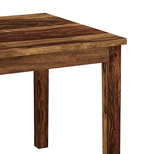 Image of Amazon Brand - Solimo Sheesham Wood Turlock 6 Seater Dining Table with Cushioned Chairs | Multipurpose Wooden Dining Set Furniture for Restaurants, Dining Room, Living Room, and Home (Natural Finish)