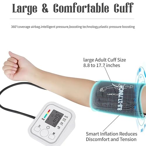 Image of Aika Combo Pack: AK-555 Arm Digital Blood Pressure Monitor with Voice Guidance & 3-Ball Respiratory Exerciser for Accurate Health Monitoring (6 Month Warranty), White