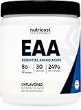 Nutricost EAA Powder 30 Servings (Unflavored) - Essential Amino Acids - Non-GMO, Gluten Free, Vegetarian Friendly