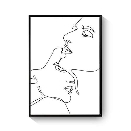 Baiser d'amour affiches et impressions minimalistes pour célébrer le couple - 3
