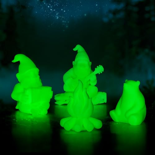 Image of iSANMATE 3D Printer Filament Bundle, Glow in The Dark Filament Orange, Green, Blue, and Purple, PETG Filament 1.75 mm, Dimensional Accuracy + /- 0.03 mm, 250g X 4 Pack