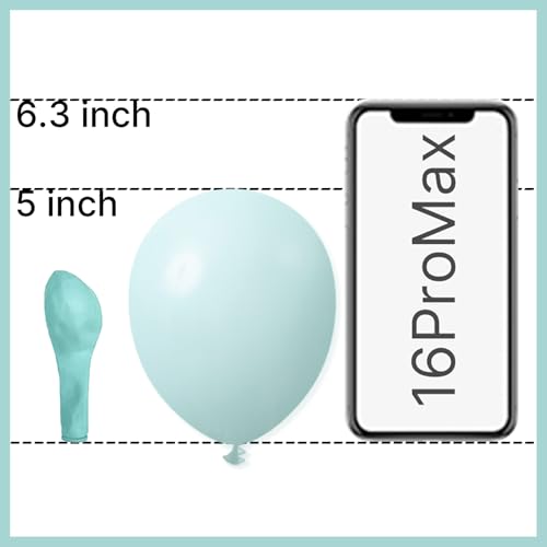 Image of PartyWoo Teal Balloons 50 pcs 5 Inch Small Mini Pastel Teal Turquoise Peppermint Mint Balloons for Graduation Gender Reveal Baby Shower Wedding Anniversary Birthday Party Decorations Mint-Q03