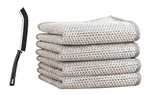 Shuttle Art Multifunctional Non-Scratch Wire Dishcloth, Non-Scratch Wire Dishcloth & Gaps Cleaning Brush Multipurpose Wire Dishwashing Rags for Wet and Dry,Wire Dishwashing Rag (B0CVVR8VH5) Amazon Price History, Amazon Price Tracker