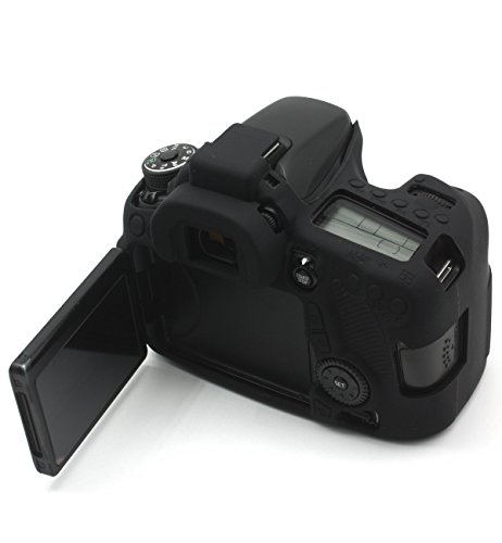Ceari Silicone Protective Housing Camera Case Body Frame Shell Cover For Canon Eos 70D Digital Camera - Black #TOP4