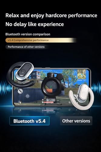 Image of OWS- W300 True Wireless Earbuds, Gaming Earbuds with Open Wearable Stereo, 50 Hours Playtime, Bluetooth 5.4 + ENC Clarity, 13mm HD BASS Drivers, IPX6 Sweat-Proof,Built-in Mic