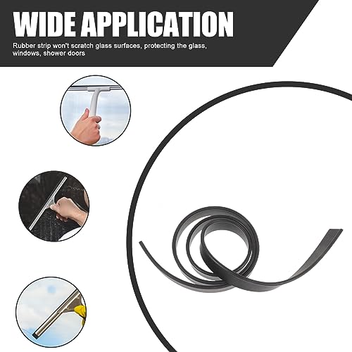 Image of 41.33 Inch Rubber Squeegee Replacement Strip for Window and Glass Squeegees Wear Resistant Professional Squeegee Refill for Shower Doors and Windshields Easy to Cut and Install